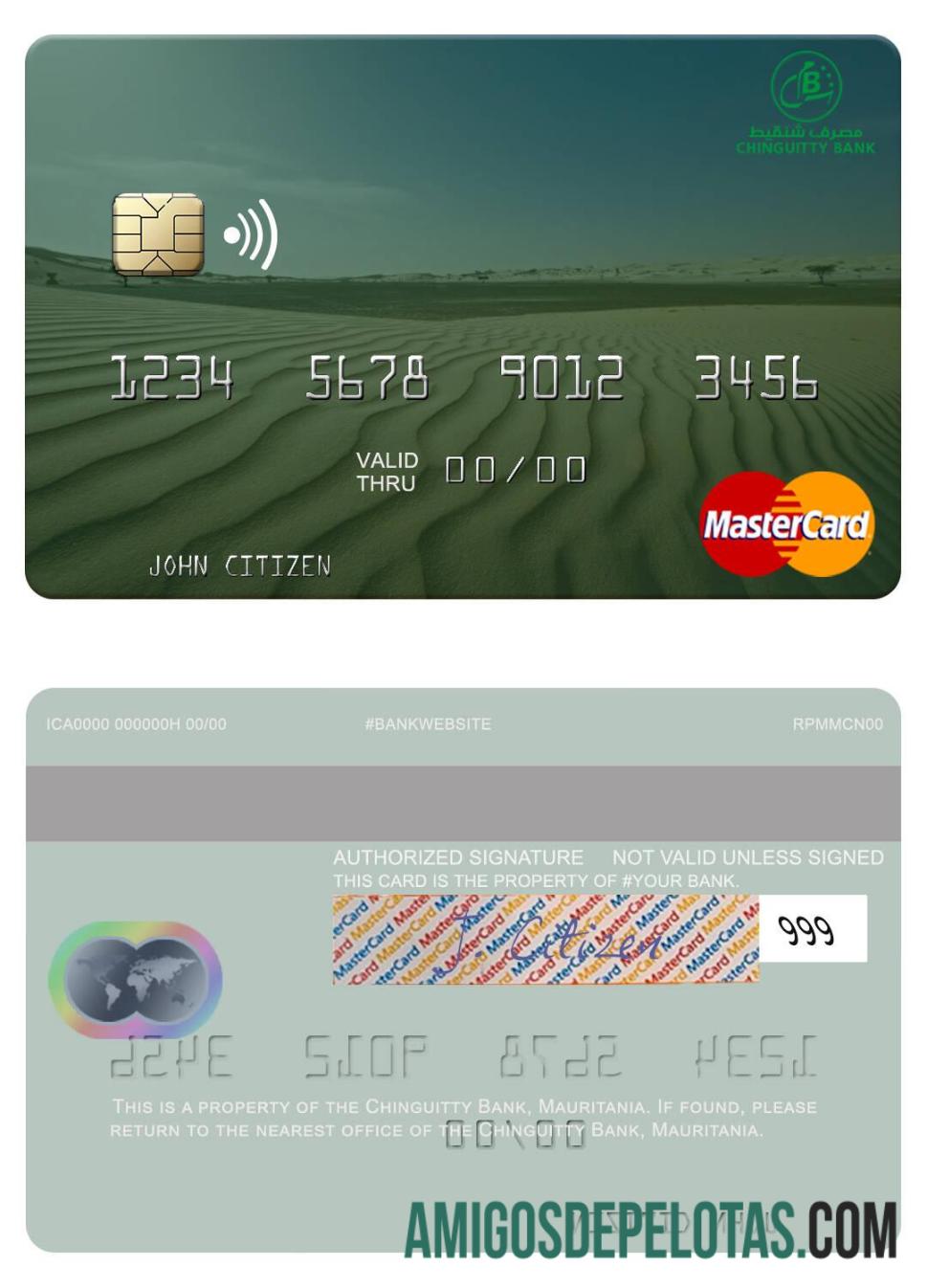 Mauritania Chinguitty Bank Mastercard download for verification